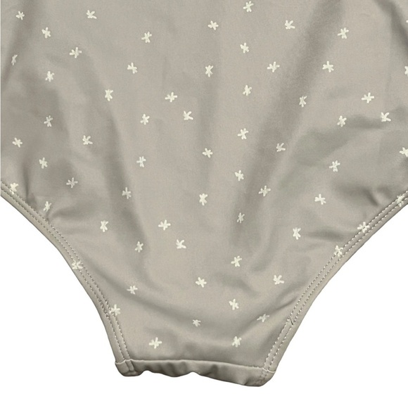 Kortni Jeane high rise gray and white star ruffle swim suit bottom - Picture 4 of 8